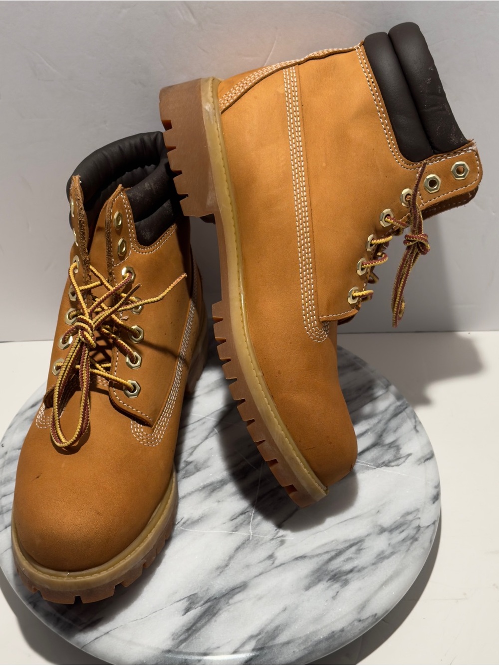 TIMBERLAND (73540) 6 Inch Premium Boot Wheat Nubuck Men's 7M Women’s 8.5 USA